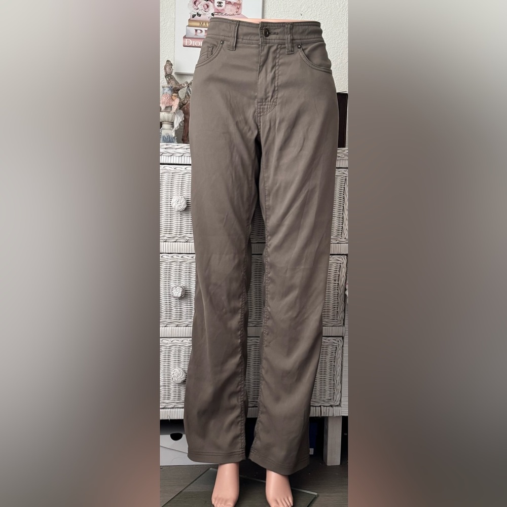 Prana Slate Cocoa Slim Fit Pants Straight Leg Mid Rise Size 30 x 32